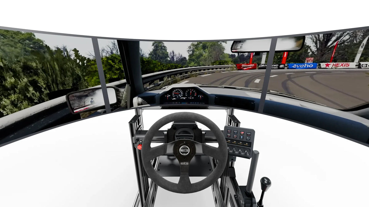 Simulateur Drift LP5 Motion LPSIMU, vue depuis la place du pilote