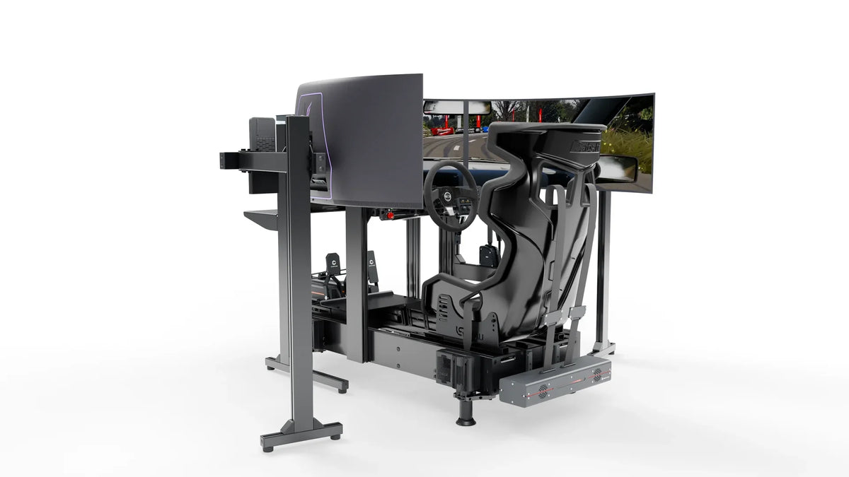 Simulateur Drift LP5 Motion LPSIMU, vue générale en contre plongée gauche