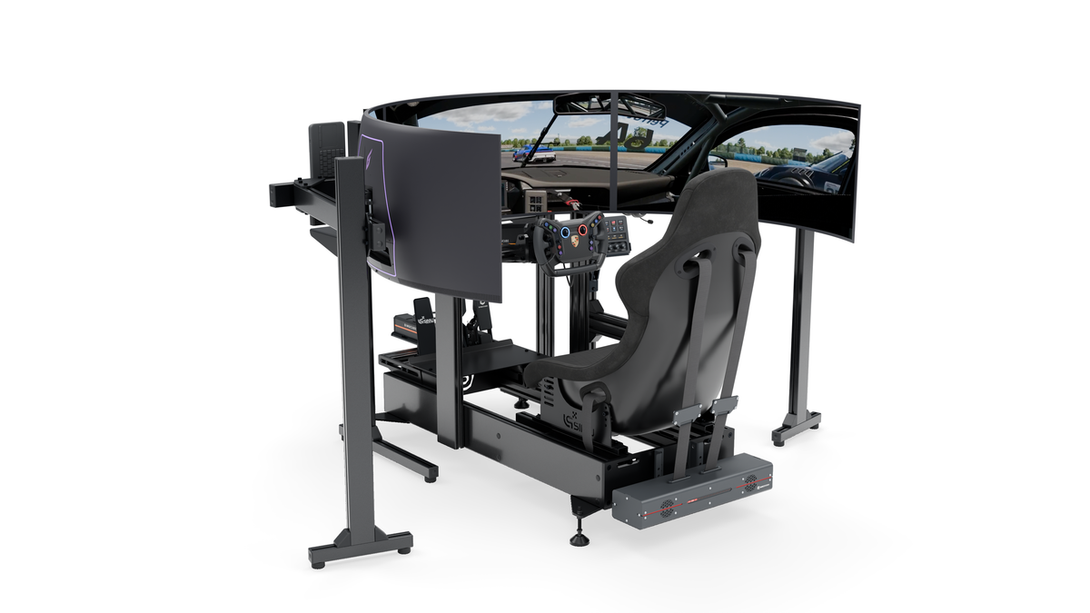 Simulateur de pilotage GT LPSIMU LP5, vue trois quarts gauche