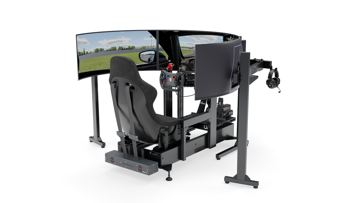 Simulateur de pilotage GT LPSIMU LP5, vue trois quarts droite