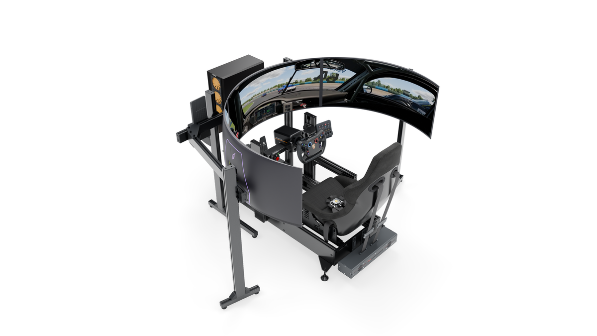 Simulateur de pilotage GT LPSIMU LP5, vue plongeante gauche