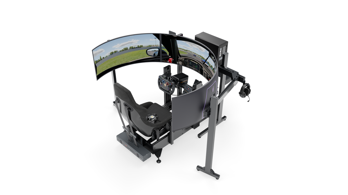 Simulateur de pilotage GT LPSIMU LP5, vue plongeante droite