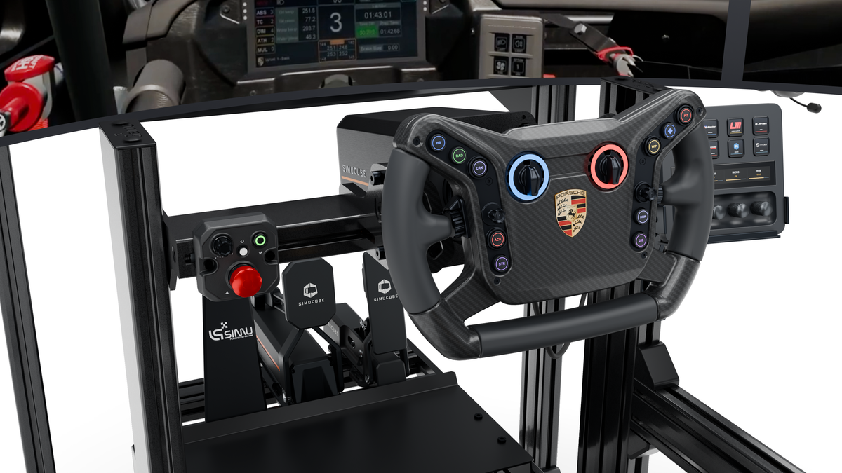 Volant VPG Porsche et base Simucube 3 Pro du LP5 GT