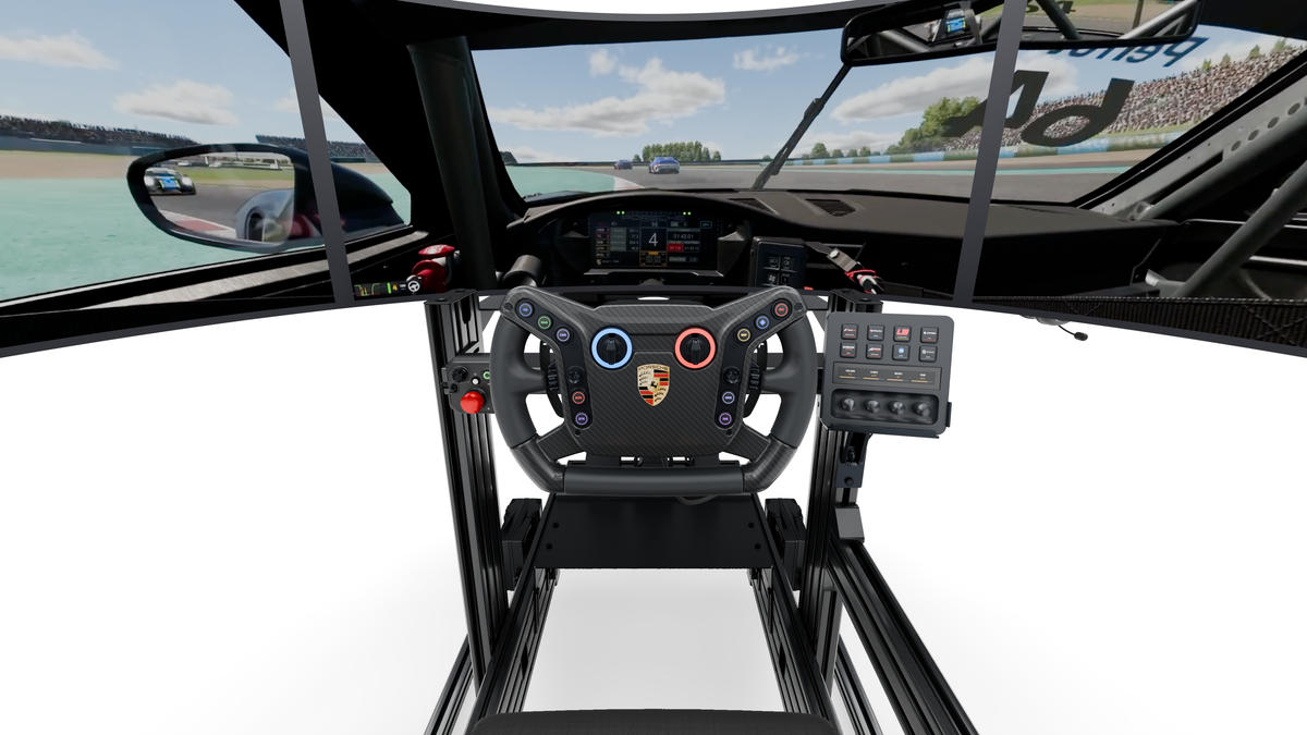 Simulateur de pilotage GT LPSIMU LP5 MOTION, vue du pilote