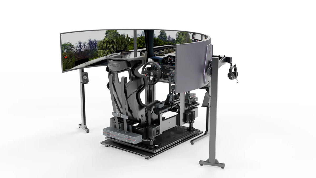 Simulateur Drift LP6 Motion LPSIMU, vue d’ensemble de trois quarts droit