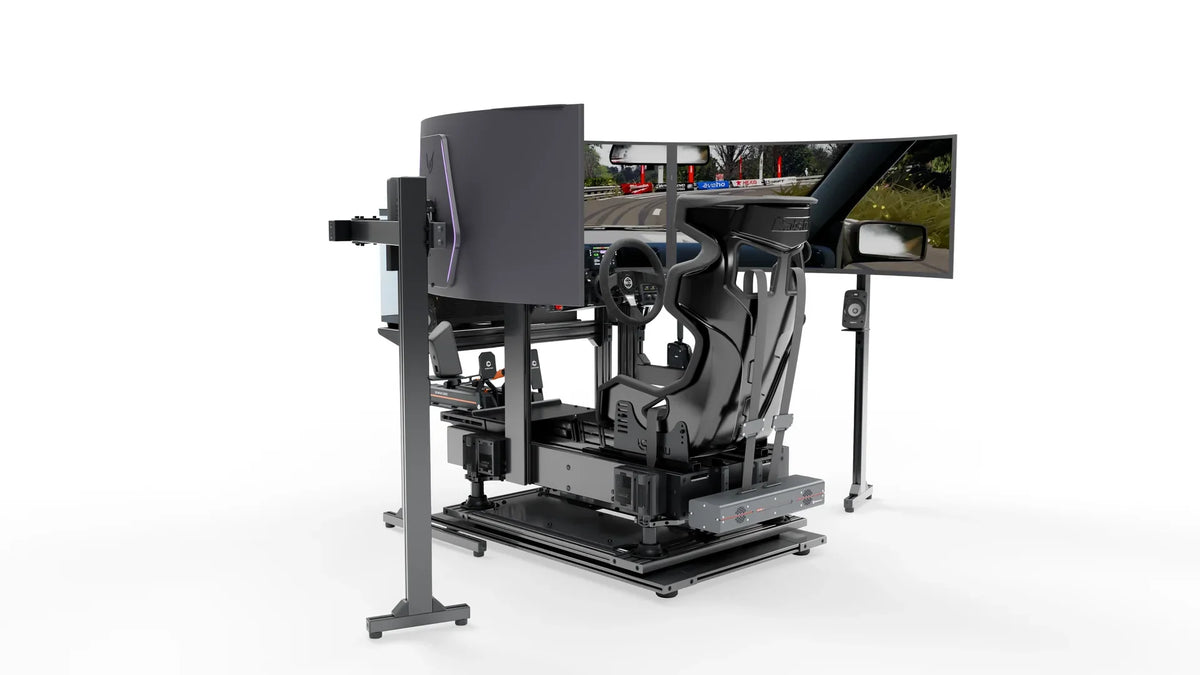 Simulateur Drift LP6 Motion LPSIMU, vue générale en contre plongée gauche