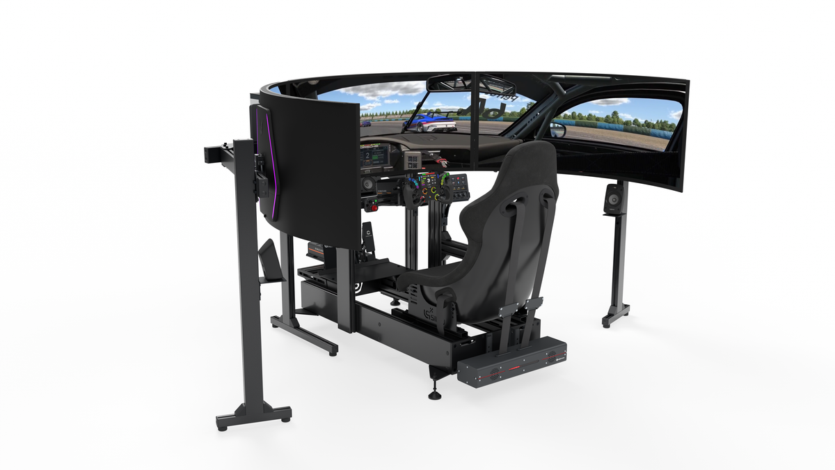 Simulateur de pilotage GT LPSIMU LP6, vue trois quarts gauche