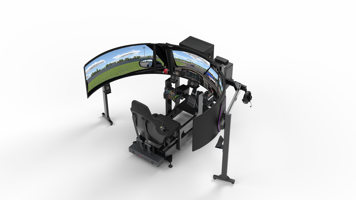 Simulateur de pilotage GT LPSIMU LP6 GT, vue plongeante droite