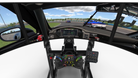 Simulateur de pilotage GT LPSIMU LP6 GT, vue embarquée des écrans
