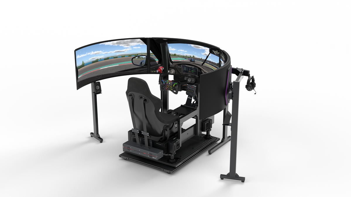 Simulateur de pilotage GT LPSIMU LP6 GT MOTION, vue trois quarts droite