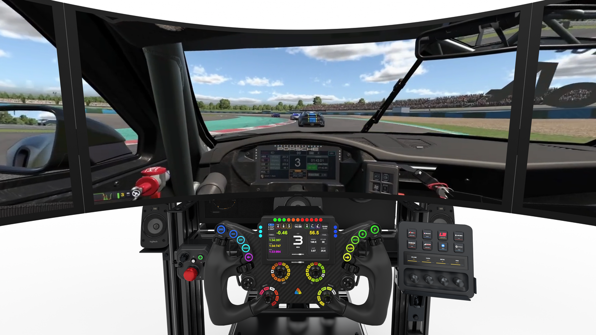 Simulateur de pilotage GT LPSIMU LP6 GT MOTION, vue du pilote