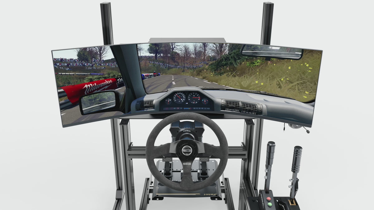 Vidéo onboard LP1 Drift : BMW E36 en session de drift, vue sur écran incurvé